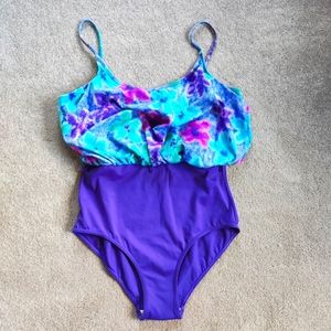 5/$25 Vintage One Piece bathing suit by Marks & Spencer size 12